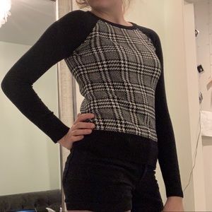 Black and White Patterned Sweater